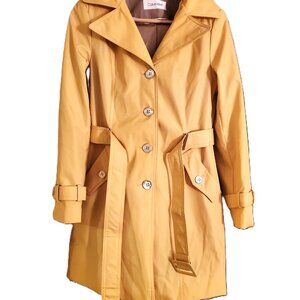 Calvin Klein XS Yellow Rain Trench Coat – Like New!
